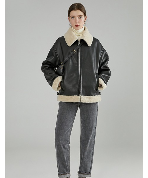 Fano Studios」 ジップアップブルゾン M ブラック レディース