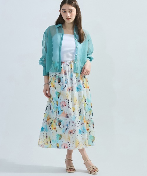 ketty スカート ブレンドフラワードロースカート「手洗い可能
