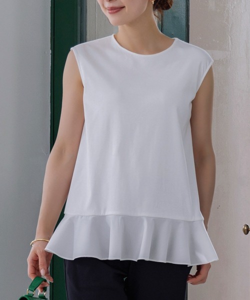 Sono（ソーノ） tシャツ 「SONO/ソーノ」ノースリーブフリマプル