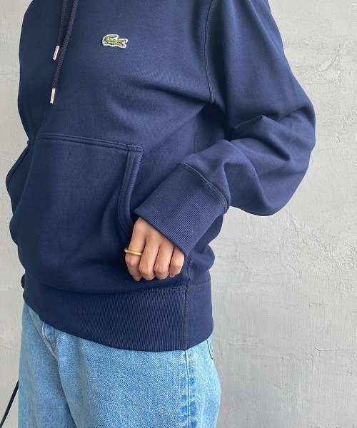 完売商品　新品未使用　LACOSTE　レディース　パーカー LACOSTE 「LACOSTE」 プルオーバーパーカー 4 グレー レディース