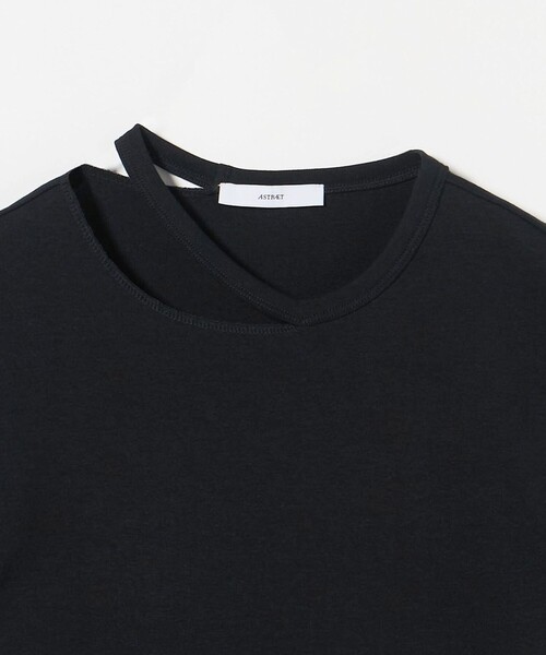 ASTRAET tシャツ 「ASTRAET」フライス エリソデスリット クルー