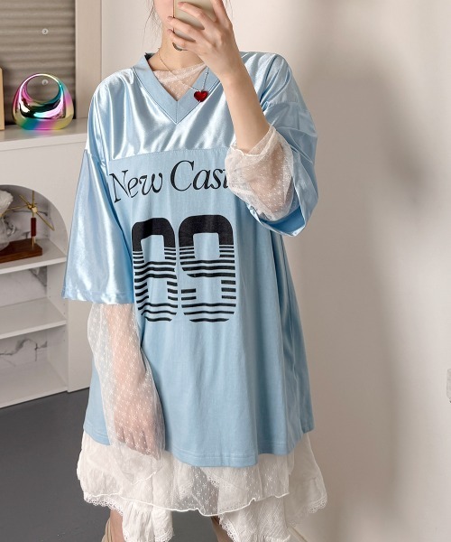 tシャツ ナンバリング シャイニー ホッケーTシャツ レディース