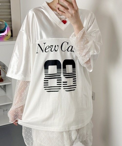 tシャツ ナンバリング シャイニー ホッケーTシャツ レディース