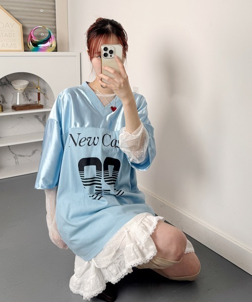 tシャツ ナンバリング シャイニー ホッケーTシャツ レディース