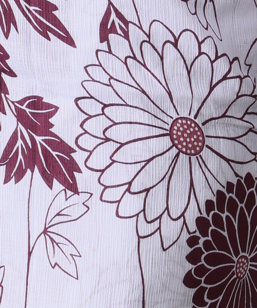 yulie 浴衣 大人浴衣2点セット洗える 綿麻帯 兵児帯 女性 黒 選べる