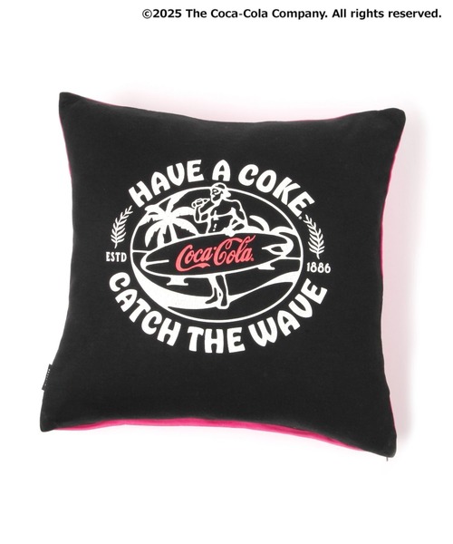 ♡クッションカバー/COCOブラックロゴ/新品 Coca Cola クッション クッションカバー 「Coca-Cola/BAYFLOW
