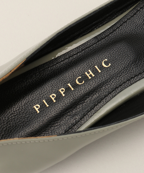 PIPPICHIC 変形　フラットパンプス　グレー PIPPICHIC 「PIPPICHIC」 フラットパンプス 37 ライトグレー