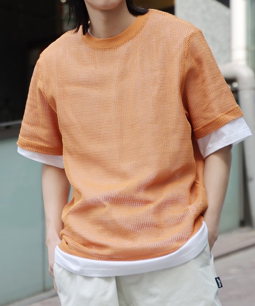 ★人気★【STUSSY】★COTTON MESH SS CREW★Tシャ.ツ STUSSY tシャツ STUSSY/ステューシー COTTON MESH SS CREW 半袖T