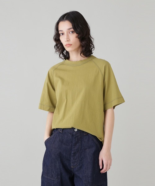「MHL.」 半袖Tシャツ 2 オリーブ レディース