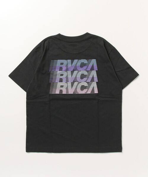 「RVCA」 半袖Tシャツ L ブラック×ブラック レディース