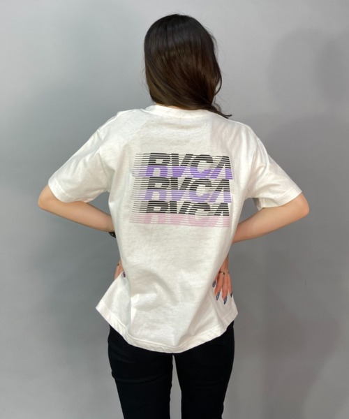 「RVCA」 半袖Tシャツ L ブラック×ブラック レディース