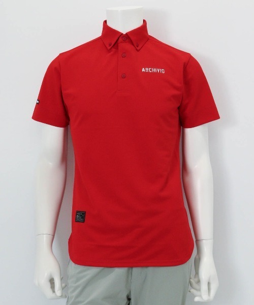 タグ付き未使用archivio ポロシャツ ブラック レッド archivio（アルチビオ） ポロシャツ 半袖 「MENS」「メンズ