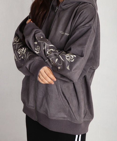 WESTSEA（ウエストシー） パーカー 裏起毛 裏起毛 カットスウェード 袖