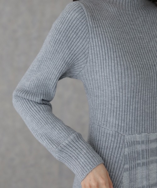 Lace Ladies（レースレディース） ワンピース オフネック 配色