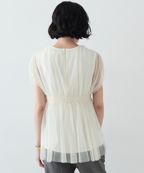 「GALLEST」 半袖チュニック 38 ダークブラウン レディース_画像3