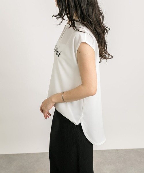 「RIVE DROITE」 ノースリーブトップス FREE チャコールグレー レディース_画像3