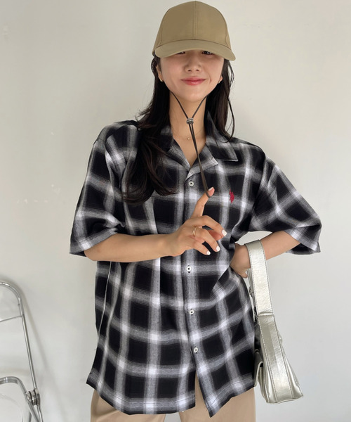 「U.S. POLO ASSN.」 半袖シャツ L ホワイト レディース_画像4