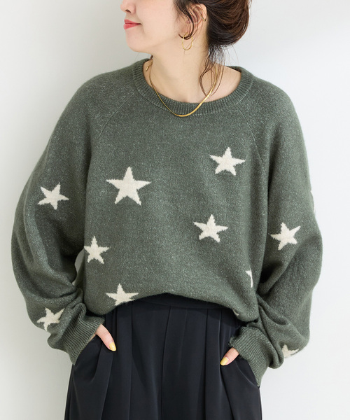 Simplicite（サンプリシテ） ニット セーター スタージャガード