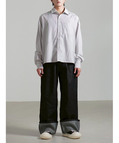 Chikashitsu+（チカシツプラス） シャツ 「Chikashitsu +」cropped