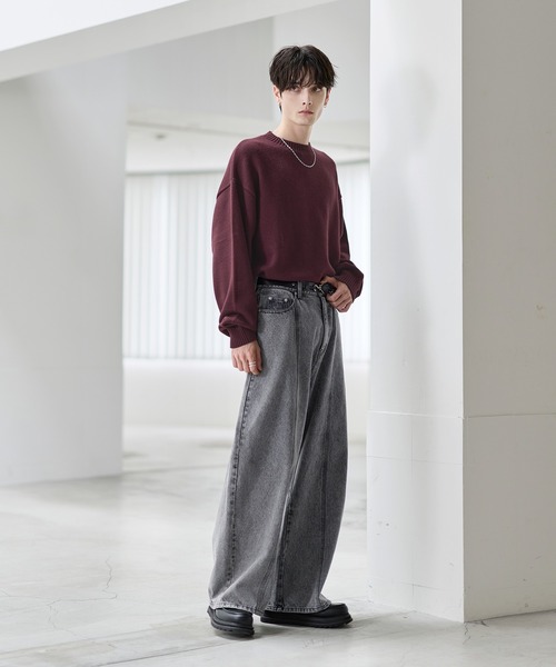 ジーンズ ヴィンテージ加工13ozセンターシームストレートデニムパンツ