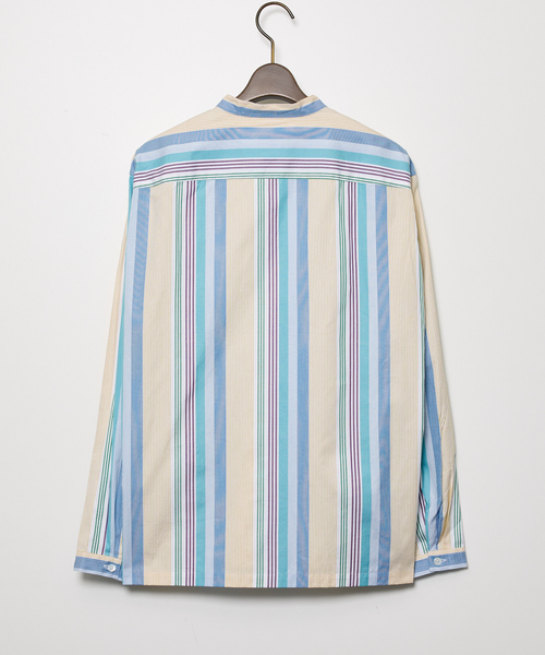 【qp】COLONY CLOTHING ストライプシャツ COLONY CLOTHING（コロニークロージング） シャツ 「COLONY CLOTHING