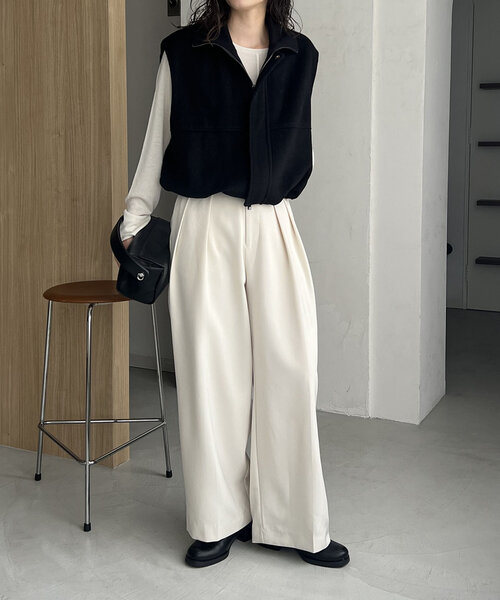 CAPRICIEUX LE'MAGE フリンジベスト（グレージュ） フリンジベスト | ファッション通販サイト NUGU