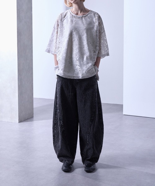 「Loose/ルース」 半袖Tシャツ M グレイッシュブルー メンズ_画像7