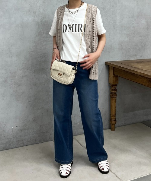 「un dix cors」 半袖Tシャツ FREE ベージュ系その他 レディース_画像4