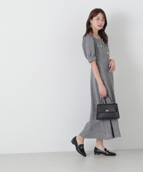 「PROPORTION BODY DRESSING」 半袖ワンピース MEDIUM ネイビー レディース_画像6