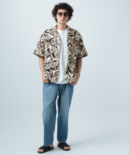 「BAYFLOW」 半袖シャツ LARGE ナチュラル メンズ_画像3