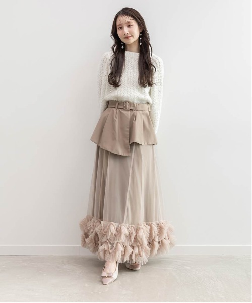 RANDA（ランダ） ニット セーター 「選べる丈感」スパンコール混