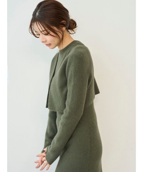 SNIDEL（スナイデル） カーディガン ラクーン畦ショートカーディガン