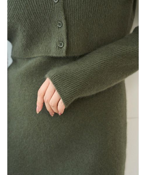 SNIDEL（スナイデル） カーディガン ラクーン畦ショートカーディガン