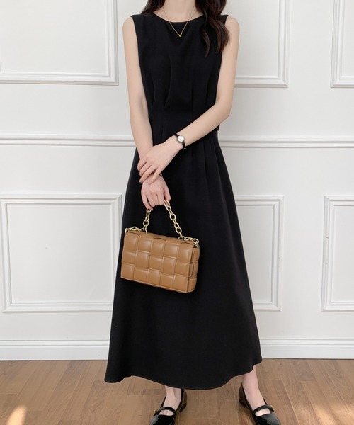 「ABITOKYO」 ノースリーブワンピース L ダークブラウン レディース_画像6