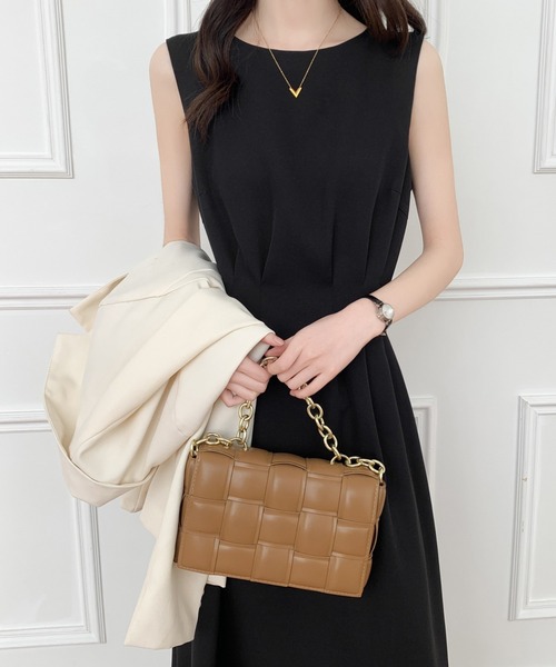 「ABITOKYO」 ノースリーブワンピース L ダークブラウン レディース_画像8