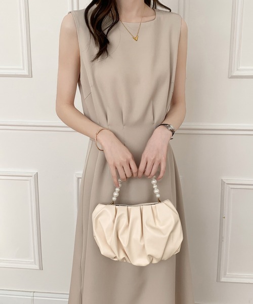 「ABITOKYO」 ノースリーブワンピース L ダークブラウン レディース_画像9