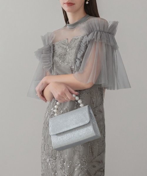 Leja（レジャ） ドレス 「LEJA」チュールフリルショルダーシアーI