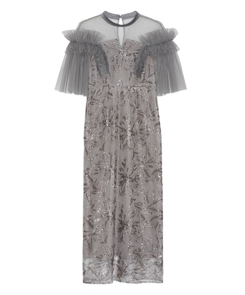 Leja（レジャ） ドレス 「LEJA」チュールフリルショルダーシアーI