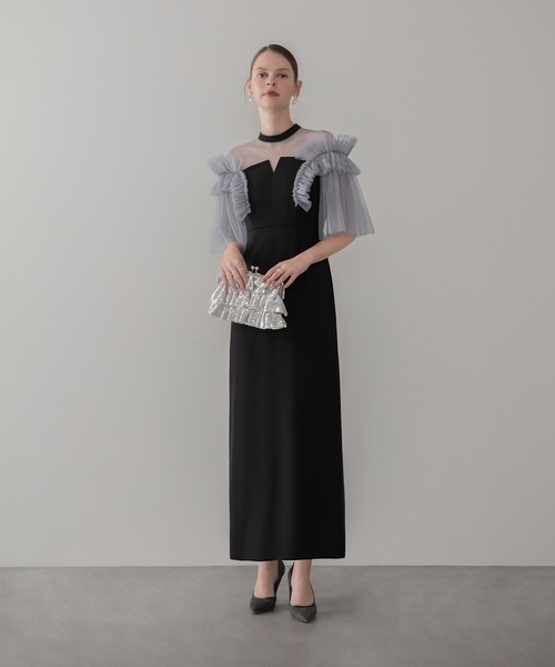 フリル付きマキシドレス S/M Leja LEJA ONLINE STORE