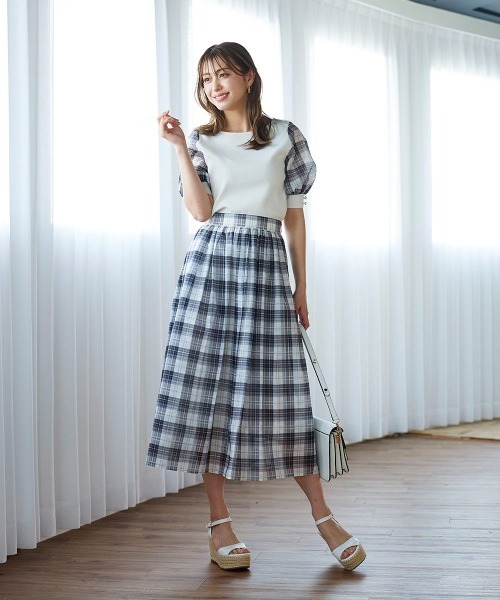 「QUEENS COURT」 半袖ニット M ホワイト レディース_画像7