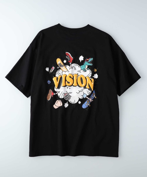 「VISION STREET WEAR」 半袖Tシャツ M イエロー メンズ_画像3