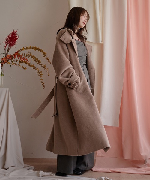 mideal shaggy long coat / シャギーロングコート mideal（マイディール） コート チェスターコート shaggy long coat