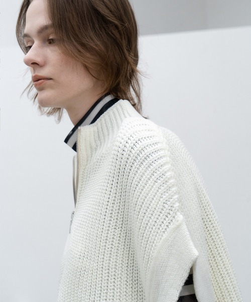 「EKCOOKIES」 半袖ニット M ホワイト レディース_画像3