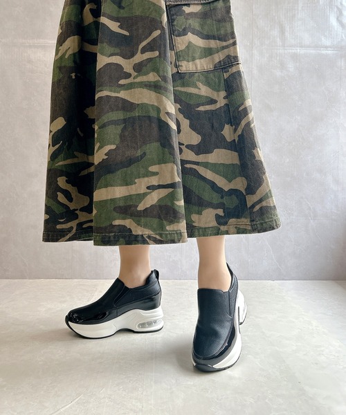 「Noubel Voug Relax」 スリッポン 23cm ホワイト×シルバー レディース_画像4