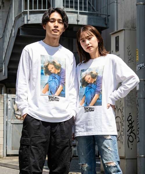 d.i.a. 背中開き　ロンT minius tシャツ 「バック・トゥ・ザ・フューチャー」ロンT 長袖Tシャツ