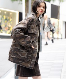 niko and…（ニコアンド） ブルゾン アウター 中綿ミリタリーポケ