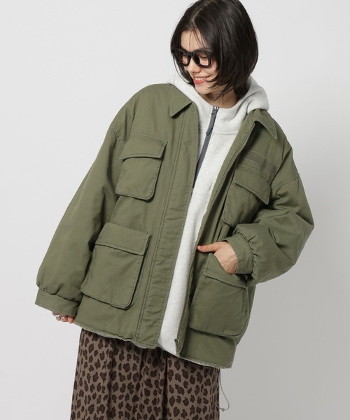niko and…（ニコアンド） ブルゾン アウター 中綿ミリタリーポケ