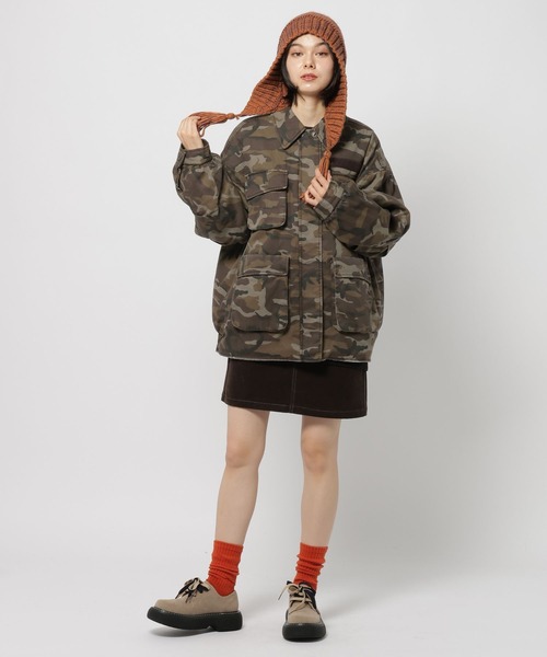 niko and…　迷彩 ミリタリージャケット FREEサイズ niko and… 迷彩 ミリタリージャケット FREEサイズ niko and… 迷彩