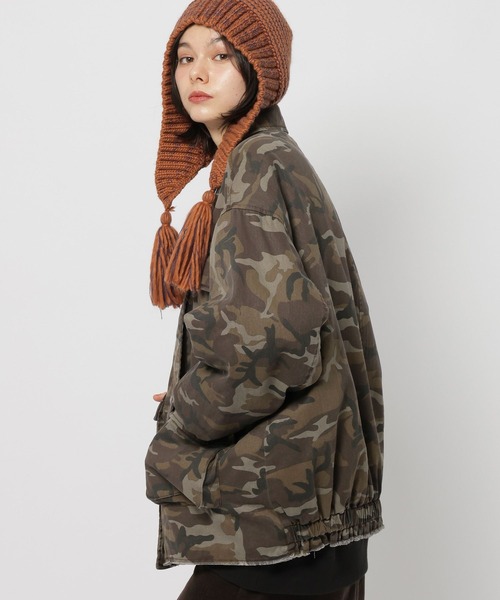 niko and…（ニコアンド） ブルゾン アウター 中綿ミリタリーポケ