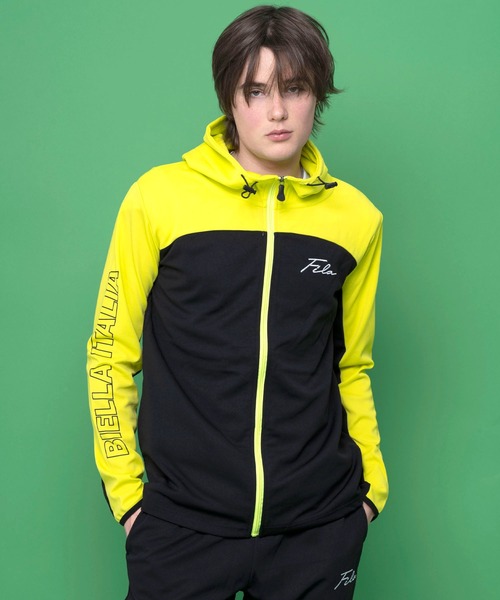 フィラセットアップM FILA（フィラ） セットアップジャージ M ブラック メンズ : ZOZOTOWN